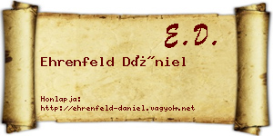 Ehrenfeld Dániel névjegykártya